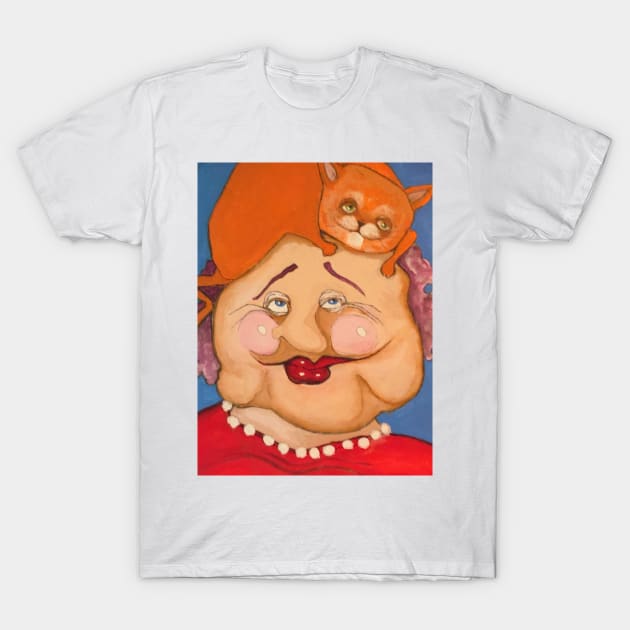 cat lady T-Shirt by momo1